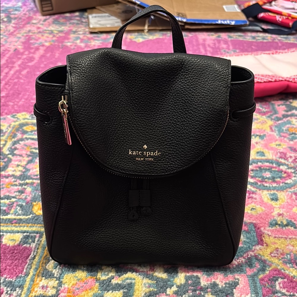 Kate Spade Black New York Leather Backpack